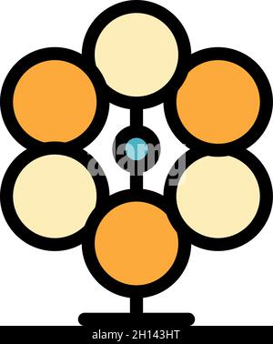 Perpetual motion stand icon. Outline Perpetual motion stand vector icon color flat isolated Stock Vector