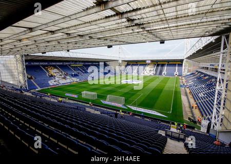 Preston, UK. 16th Oct, 2021. A General view inside the Deepdale stadium, home of Preston North End football club. EFL Skybet Championship match, Preston North End v Derby County at Deepdale Stadium in Preston on Saturday 16th October 2021. this image may only be used for Editorial purposes. Editorial use only, license required for commercial use. No use in betting, games or a single club/league/player publications.pic by Chris Stading/Andrew Orchard sports photography/Alamy Live News Credit: Andrew Orchard sports photography/Alamy Live News Stock Photo