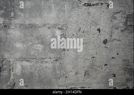 Demolish cracked concrete wall texture background Stock Photo