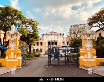 Saigon, Vietnam - Jan 26, 2021. Supreme Court of Saigon, Vietnam. Saigon used to be the capital of the Republic of Vietnam, the largest economic cente Stock Photo