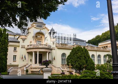 The Sinaia Casino building situated in central park of Sinaia, Romania, 2021 Stock Photo