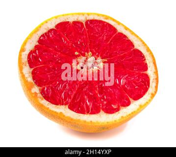 Half of grapefruit isolated on white background Stock Photo