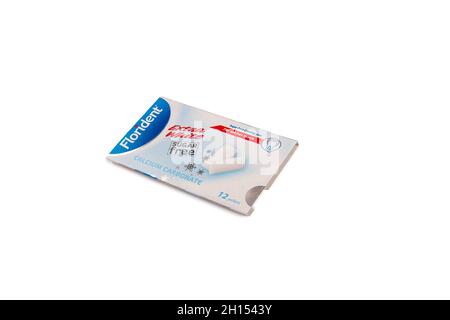Florident Sugar Free chewing gum on white background Stock Photo
