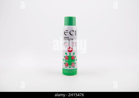 EC1 Hand Sanitizer Disinfectant Spray 150ml bottle on isolated background Stock Photo