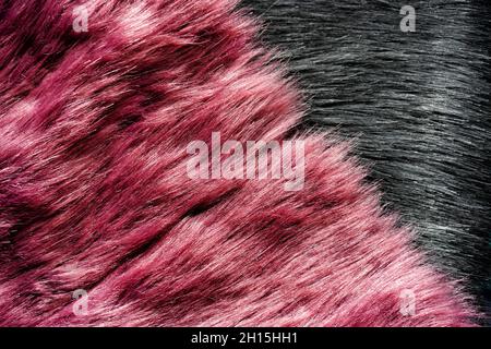 Soft two-colour pink and black fashion furs. Stock Photo