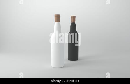 Render of a bottles isolated on a white background Stock Photo