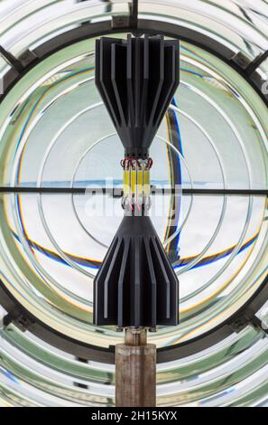 Baily Lighthouse optic, Howth, County Dublin, Ireland Stock Photo