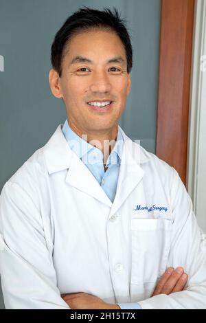 Asian  male doctor in his office Stock Photo