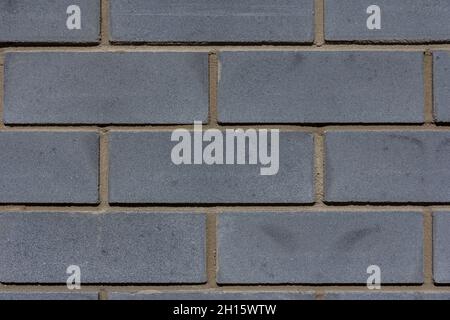Background of brick wall. Gray brick close-up Stock Photo