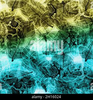 Fashionable print, abstract leopard skin with geometric shapes Stock Photo
