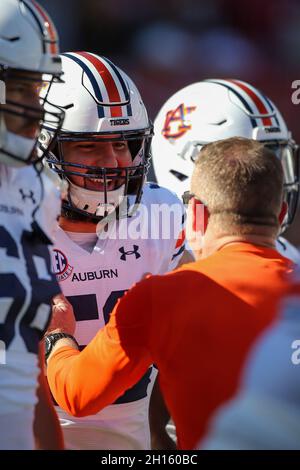 Auburn head coach Bryan Harsin reacts after a score during the second ...