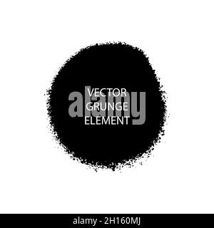 Grunge brush strokes. Ink stains and bolts. Hand drawn messy paint design elements. Stock Vector