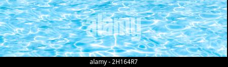 Clear pool water ripples, Blue water surface with waves background Stock Photo
