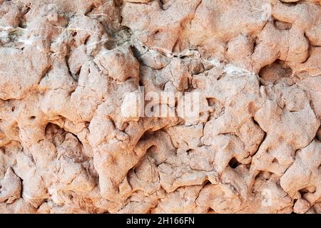 smooth weathered stone texture with edges and holes. Nature backgrounds Stock Photo