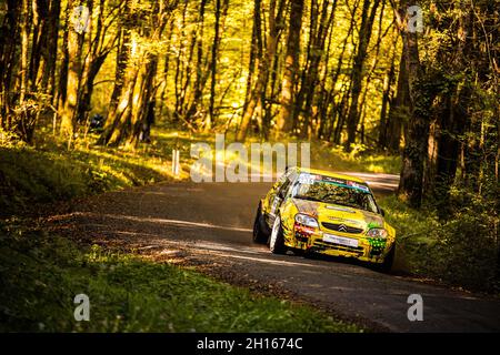 136 RAMBAUD Anthony, PIGNON Anthony, Citroën SAXO F2000/13, action during the Finale Coupe de France des Rallyes 2021 Châteauroux Métropole Centre Val-de-Loire, from Octobre 15 to 16 in Châteauroux, France - Photo Bastien Roux / DPPI Stock Photo