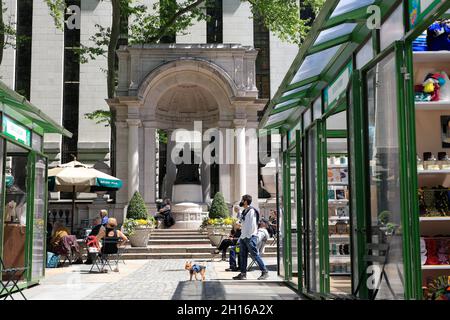 William Cullen Bryant Memorial at Upper Terrace in Bryant Park.Midtown Manhattan.New York City.USA Stock Photo
