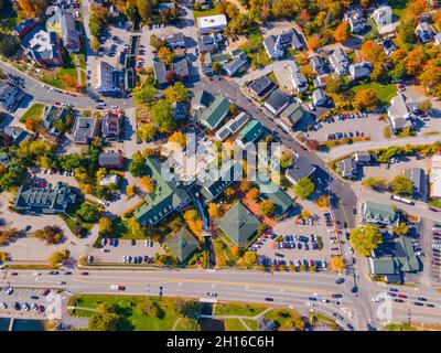 Meredith Town Center With Fall Foliage Aerial View In Fall With ...