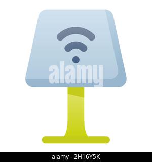 smart lamp iot single isolated icon with smooth style vector illustration Stock Photo