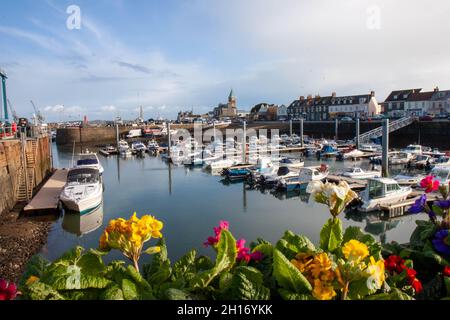 A summers day at St Sampson's Marina in Guernsey Stock Photo