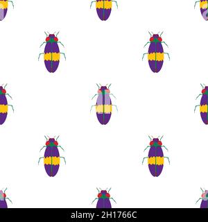 Bug pattern seamless background texture repeat wallpaper geometric vector Stock Vector