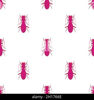 Bug pattern seamless background texture repeat wallpaper geometric vector Stock Vector