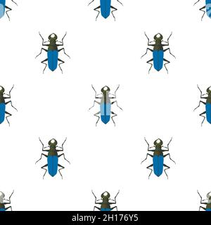Bug pattern seamless background texture repeat wallpaper geometric vector Stock Vector