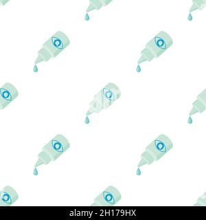 Bottle for eye drops pattern seamless background texture repeat wallpaper geometric vector Stock Vector