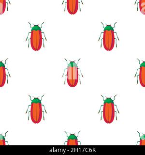 Bug pattern seamless background texture repeat wallpaper geometric vector Stock Vector