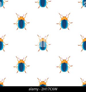 Bug pattern seamless background texture repeat wallpaper geometric vector Stock Vector