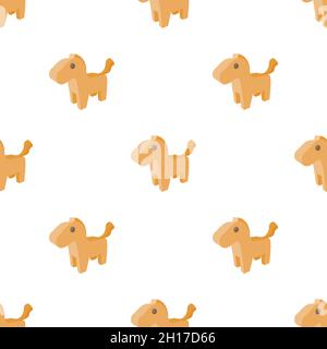 Horse trojan pattern seamless background texture repeat wallpaper geometric vector Stock Vector