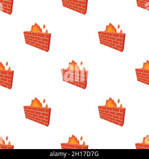 Firewall pattern seamless background texture repeat wallpaper geometric vector Stock Vector