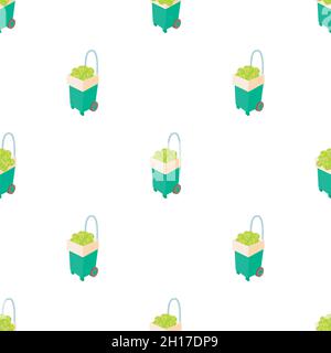 Basket for keep tennis balls pattern seamless background texture repeat wallpaper geometric vector Stock Vector