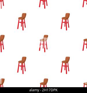 Tennis referee chair pattern seamless background texture repeat wallpaper geometric vector Stock Vector