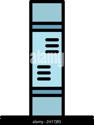 Fitness bracelet gadget icon. Outline fitness bracelet gadget vector icon color flat isolated Stock Vector