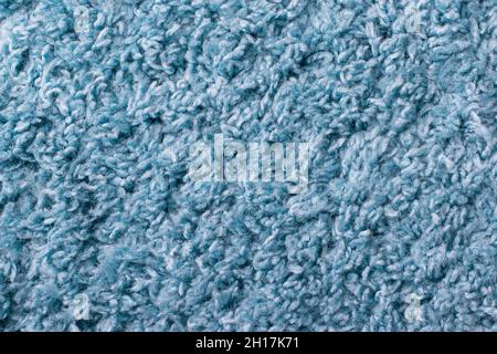 Texture of the surface pile of a blue carpet Stock Photo