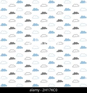 Seamless clouds vector stock illustration Stock Vector