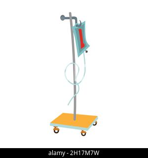 saline solution bags flat vector design isolated on background. medical sign. Stock Vector