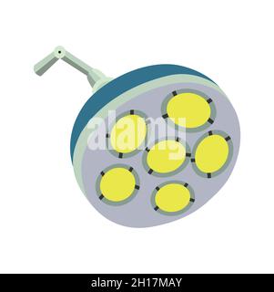 Surgical lamp icon. Flat illustration of surgical lamp light vector icon Stock Vector
