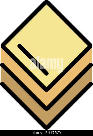 Editor image layer icon. Outline editor image layer vector icon color flat isolated Stock Vector