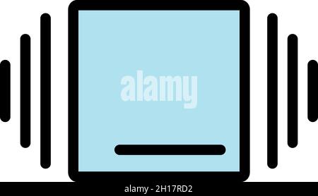Editor instrument icon. Outline editor instrument vector icon color flat isolated Stock Vector