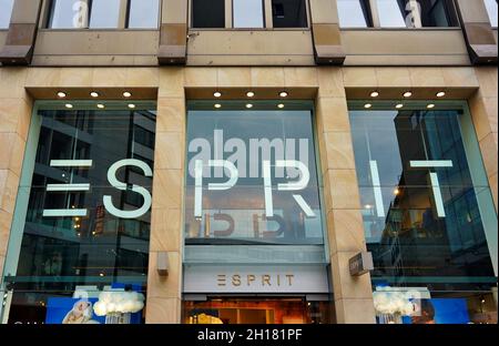 ESPRIT chain store on the shopping mile Schadowstraße in the city center of Düsseldorf, Germany. Stock Photo