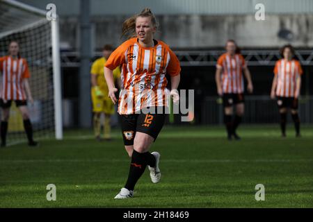 London, UK. 17th Oct, 2021. London, England, October 17th 20 Chloe Farrell (12 Ashford) at the London and South East Regional Womens Premier game between Dulwich Hamlet and Ashford at Champion Hill in London, England. Liam Asman/SPP Credit: SPP Sport Press Photo. /Alamy Live News Stock Photo