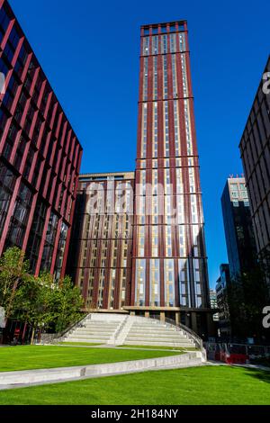 Blocks 4, 5 and 6 of the Circle Square development, from Symphony Park, Manchester, England, UK Stock Photo