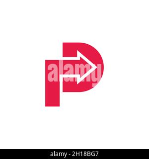 letter rd arrow simple geometric colorful logo vector Stock Vector