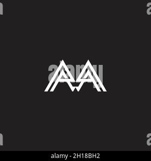 letter ma triangle line simple geometric logo vector Stock Vector