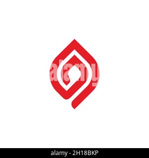 spiral shape red flame hot warm symbol logo vector Stock Vector