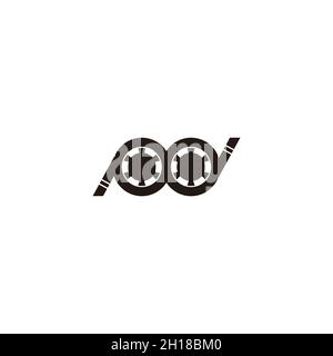 letter p d wheels tires arrows motion logo vector Stock Vector