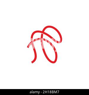 letter fb loop curves linked linear design logo vector Stock Vector