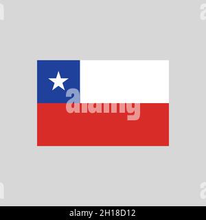 Flag of Chile color line element. Vector element for web page, mobile app, promo. UI UX GUI design element. Stock Vector