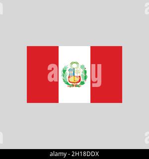 Flag of Peru color line element. Vector element for web page, mobile app, promo. UI UX GUI design element. Stock Vector